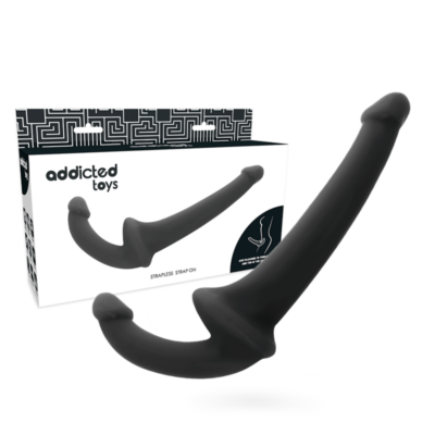 ADDICTED TOYS – DILDO CON ARNÉS SIN SUJECIÓN NEGRO