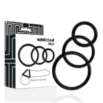 ADDICTED TOYS – SET ANILLOS PENE NEGRO