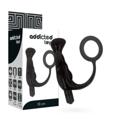 ADDICTED TOYS – VIBRADOR PROSTÁTICO NEGRO 10 CM