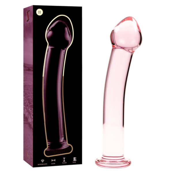 NEBULA SERIES BY IBIZA – MODELO 11 DILDO CRISTAL ROSA 16 CM -O- 3 CM