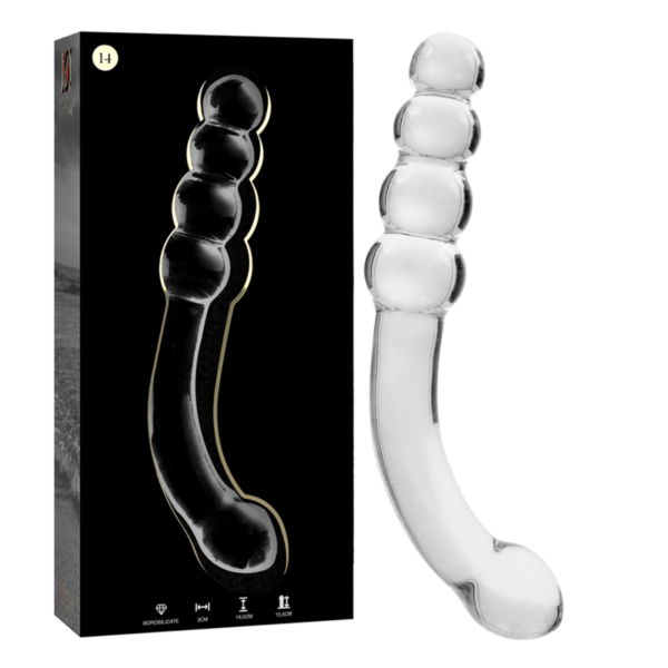 NEBULA SERIES BY IBIZA – MODELO 14 DILDO CRISTAL TRANSPARENTE 18.5 CM -O- 3 CM