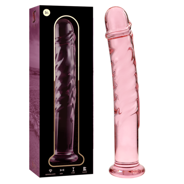 NEBULA SERIES BY IBIZA – MODELO 16 DILDO CRISTAL ROSA 18.5 CM -O- 3 CM