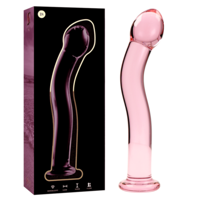 NEBULA SERIES BY IBIZA – MODELO 18 DILDO CRISTAL ROSA 18.5 CM -O- 3.5 CM