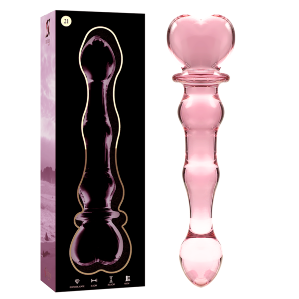 NEBULA SERIES BY IBIZA – MODELO 21 DILDO CRISTAL ROSA 20.5 CM -O- 3.5 CM