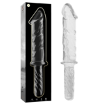 NEBULA SERIES BY IBIZA – MODELO 24 DILDO CRISTAL TRANSPARENTE 28.5 CM -O- 5 CM