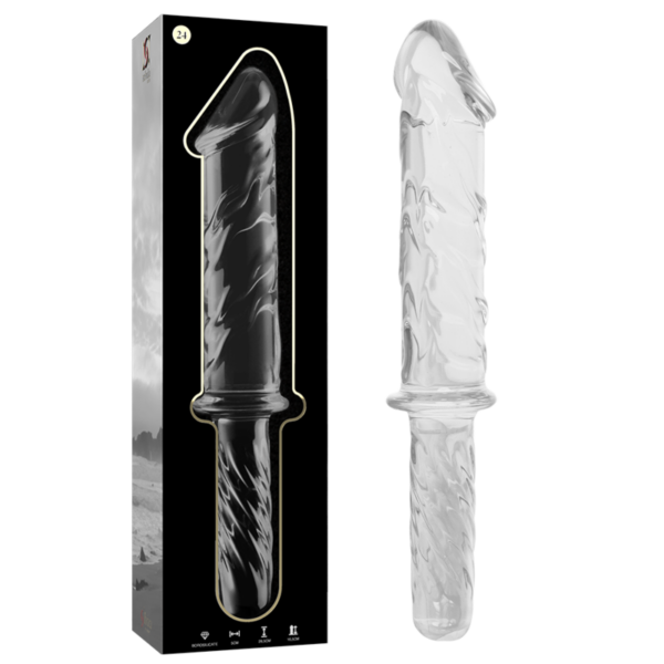 NEBULA SERIES BY IBIZA – MODELO 24 DILDO CRISTAL TRANSPARENTE 28.5 CM -O- 5 CM