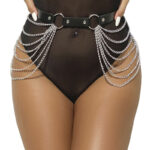 SUBBLIME – CINTURÓN DE CADENAS CUERO NEGRO TALLA ÚNICA