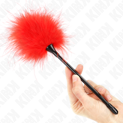 KINK – PLUMAS PARA COSQUILLAS ROJO USADO PARA EL KIT BONDAGE 27 CM