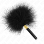 KINK – PLUMAS PARA COSQUILLAS METAL DORADO NEGRA 18 CM
