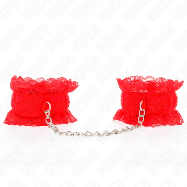 KINK – MUÑEQUERAS ELÁSTICAS DE ENCAJE ROJO