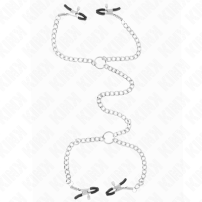 KINK – PINZAS PARA PEZONES DOBLE 32 CM CON CADENAS 14 CM