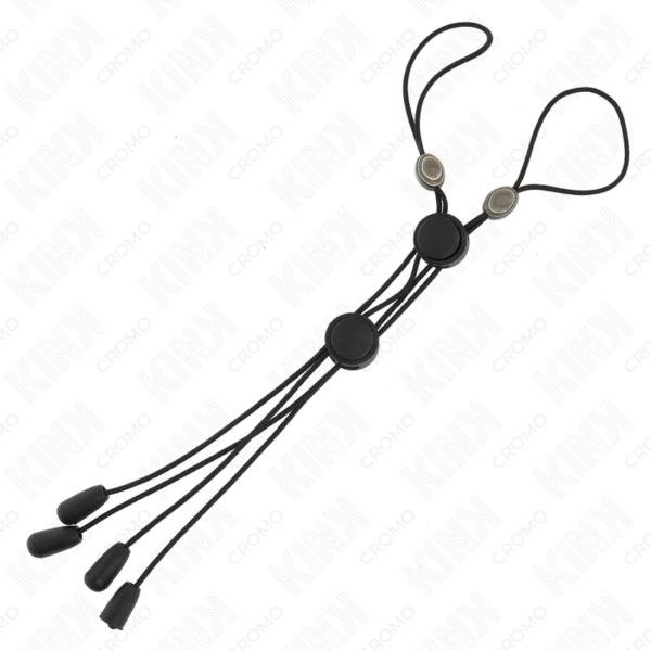 KINK – PINZAS PARA PEZONES DETALLE NEGRO CON ELÁSTICO NEGRO