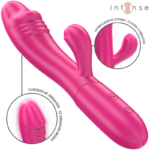 INTENSE – IVY VIBRADOR FLEXIBLE 10 VIBRACIONES CON LENGUA ESTIMULADORA ROSA