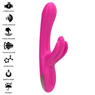 INTENSE – BRITNEY VIBRADOR MULTIFUNCIÓN RABBIT 23 CM ROSA