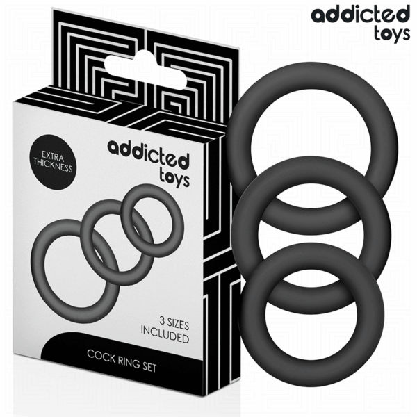 ADDICTED TOYS – SET DE ANILLOS SILICONA MODELO 1