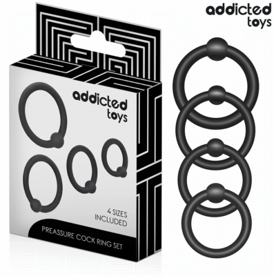 ADDICTED TOYS – SET ANILLOS SILICONA DE PRESIÓN