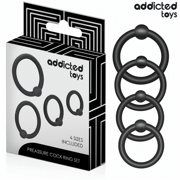 ADDICTED TOYS – SET ANILLOS SILICONA DE PRESIÓN
