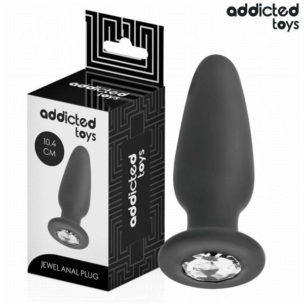 ADDICTED TOYS – PLUG ANAL CON JOYA SILICONA TALLA M 10,4 CM