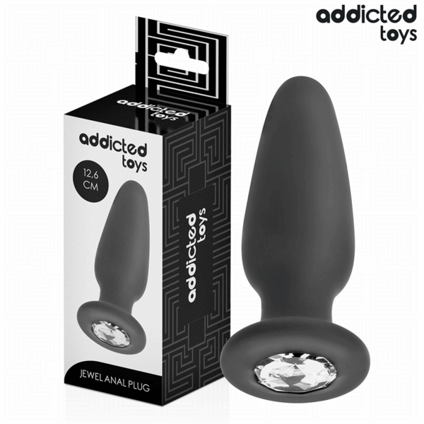 ADDICTED TOYS – PLUG ANAL CON JOYA SILICONA TALLA L 12,6 CM