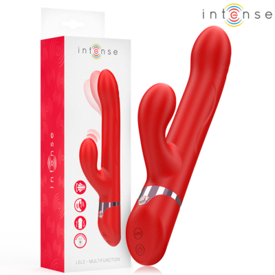 INTENSE – LELE VIBRADOR MULTIFUNCIÓN ROTATORIO & OSCILACIÓN & ESTIMULACIÓN ROJO