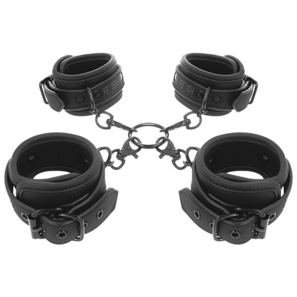FETISH SUBMISSIVE – SET ESPOSAS MANOS Y TOBILLOS CON FORRO DE NEOPRENO