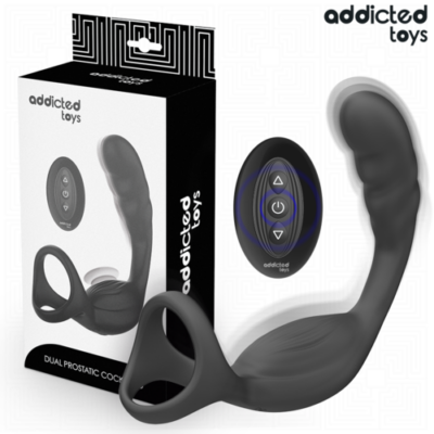 ADDICTED TOYS – ANILLO DOBLE VIBRADOR PROSTÁTICO CONTROL REMOTO